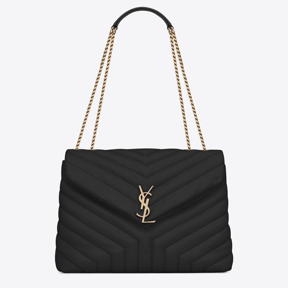 YSL LOULOU MEDIUM BAG IN MATELASSÉ "Y" LEATHER